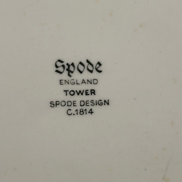 Antique SPODE Tower Blue Bread Plate. - Picture 4 of 9